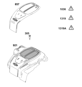 Blower Housing Group Diagram and Parts List for 104M0B-0272-H5 100000 - 19Z999 Briggs and Stratton Engine